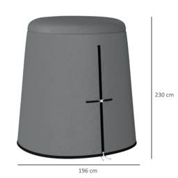 Outsunny 196 x 230 cm Hanging Egg Chair Protective Cover - Grey - thumbnail 3