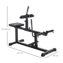 SPORTNOW Seated Leg Extension Machine, Adjustable Leg Raise Machine and Curl Machine with Plate Loaded for Hip, Lower Body and Home Gym Workout - thumbnail 3