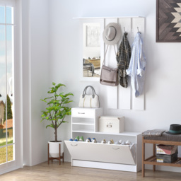 HOMCOM Entryway Furniture Set-White - thumbnail 7
