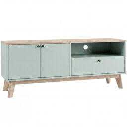 HOMCOM TV Stand Cabinet for Television up to 36 Inch, Modern TV Unit with 2 Doors, Entertainment Center with Adjustable Shelf