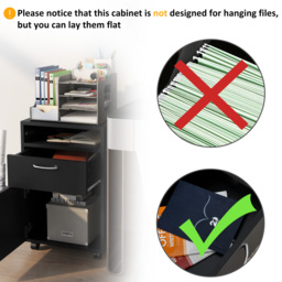 HOMCOM Mobile Storage Cabinet: Office Home Organiser with Drawer, Open Shelf, Metal Handles, 4 Wheels, Black - Aosom UK - thumbnail 7