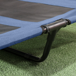 PawHut Elevated Dog Bed: Waterproof Mesh with UV Canopy, for Large Breeds, 92 x 76 x 90cm, Blue - Aosom UK - thumbnail 9