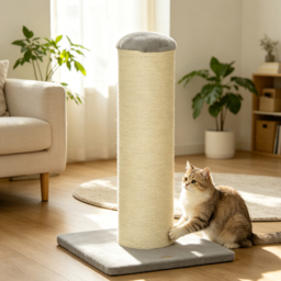 PawHut Cat Scratching Post, 76cm Tall Scratch Post for Indoor Kittens, Cat Scratcher with Stable Base - thumbnail 9