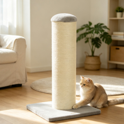 PawHut Cat Scratching Post, 76cm Tall Scratch Post for Indoor Kittens, Cat Scratcher with Stable Base - thumbnail 8