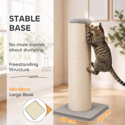 PawHut Cat Scratching Post, 76cm Tall Scratch Post for Indoor Kittens, Cat Scratcher with Stable Base - thumbnail 6