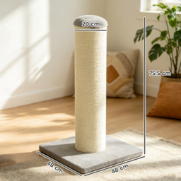 PawHut Cat Scratching Post, 76cm Tall Scratch Post for Indoor Kittens, Cat Scratcher with Stable Base - thumbnail 3