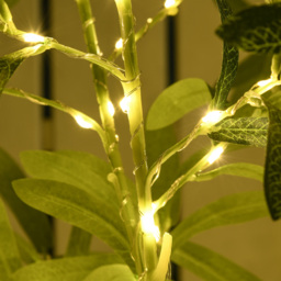 HOMCOM 6ft Olive Tree Light with 300 Warm White LED Lights, Artificial Tree for Indoor, Party, Wedding, Christmas, Home Decoration, Green - Aosom UK - thumbnail 8