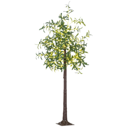 HOMCOM 6ft Olive Tree Light with 300 Warm White LED Lights, Artificial Tree for Indoor, Party, Wedding, Christmas, Home Decoration, Green - Aosom UK