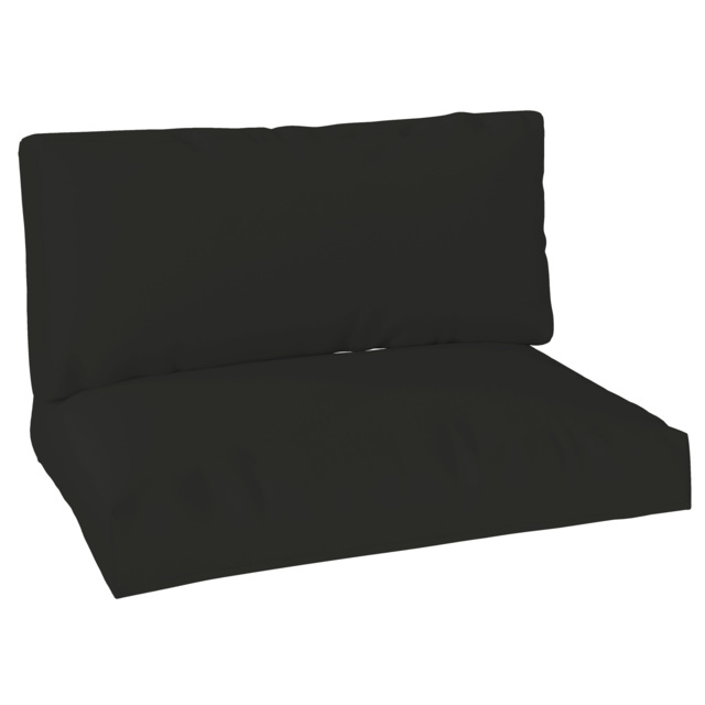 Outsunny 2 Seater Pallet Furniture Cushions Pallet Cushions, UPF20+ 220gsm Fabric, 20 cm Thick Outdoor Seat Pads, Black - image 1