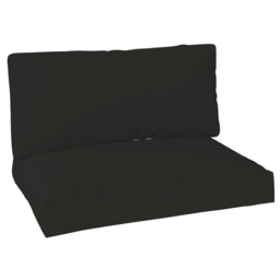 Outsunny 2 Seater Pallet Furniture Cushions Pallet Cushions, UPF20+ 220gsm Fabric, 20 cm Thick Outdoor Seat Pads, Black - thumbnail 1