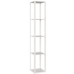 HOMCOM RGB LED Floor Lamp with Shelves, Modern Dimmable Standing Lamp with Remote Control, Adjustable Brightness & Speed for Living Room, Bedroom, Office, White - thumbnail 1