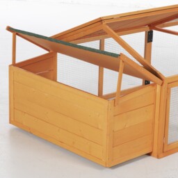 PawHut Wooden Chicken Coop with Nesting Box, Openable Roof, for 4-8 Chickens, Ducks, Orange - Aosom UK - thumbnail 9
