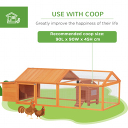 PawHut Wooden Chicken Coop with Nesting Box, Openable Roof, for 4-8 Chickens, Ducks, Orange - Aosom UK - thumbnail 6
