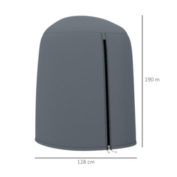 Outsunny 190 x Φ128cm Hanging Egg Chair Furniture Cover - Grey - thumbnail 3