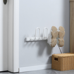 HOMCOM 2 Pairs Electric Shoe Dryer, Wall Mounted Shoe Warmers with Constant Temperature for Boots, Leather Shoes, Socks, White - thumbnail 2