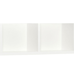 HOMCOM Wall Mount 84 CD / 56 DVD/Blu-ray/ Media Storage Rack 4 Cubes, Wooden Shelf Organiser Unit Bookcase Display, Set of 2, White - thumbnail 8