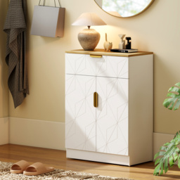 HOMCOM Sideboard Storage Cabinet, Modern Storage Cupboard with Drawer and Adjustable Shelf for Living Room, Kitchen, Dining Room, Entryway, White - thumbnail 8