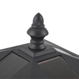 Outsunny Set of 2 Outdoor Garden Solar Post Lamp Sensor Dimmable LED Lantern Bollard IP44 Energy-saving 1.2M Tall, Black - Aosom UK - thumbnail 8