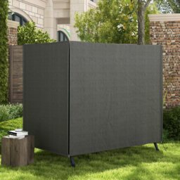 Outsunny Patio Swing Chair Cover 600D Oxford, Waterproof Anti-UV Outdoor Furniture Rain Protector, Dark Grey, 177L x 114W x 152H cm - thumbnail 9