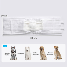 PawHut Dog Diapers Super Absorbent Leak-Proof Dog Nappies for Male Dogs Size L 62-80 cm Waist - thumbnail 3