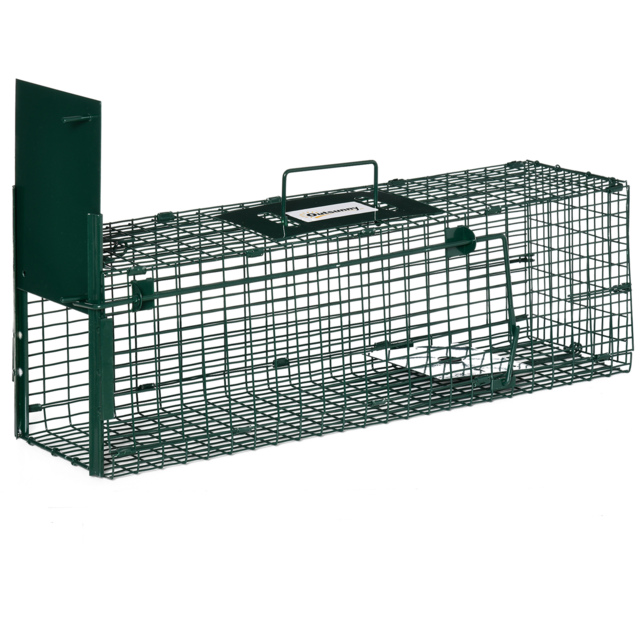 Outsunny Metal Rat Trap with Single Door, for Small Animals, Dark Green - image 1