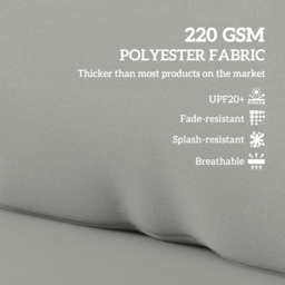 Outsunny 2 Seater Pallet Furniture Cushions Pallet Cushions, UPF20+ 220gsm Fabric, 20 cm Thick Outdoor Seat Pads, Light Grey - thumbnail 5