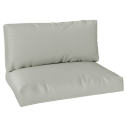 Outsunny 2 Seater Pallet Furniture Cushions Pallet Cushions, UPF20+ 220gsm Fabric, 20 cm Thick Outdoor Seat Pads, Light Grey - thumbnail 1