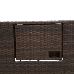 Outsunny 2 Seater Assembled Garden Patio Outdoor Rattan Furniture Sofa Sun Lounger Daybed with Fire Retardant Sponge - Brown - Aosom UK - thumbnail 7