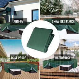 Outsunny Rattan Furniture Protective Cover, UV and Rain Resistant, for Garden Wicker Sets, 210x140x80cm - Aosom UK - thumbnail 6