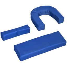 Outsunny Outdoor Foldable Sun Lounger Set of 2, 4 Level Adjustable Backrest Reclining Sun Lounger Chair with Pillow and Reading Hole, Blue - Aosom UK - thumbnail 9