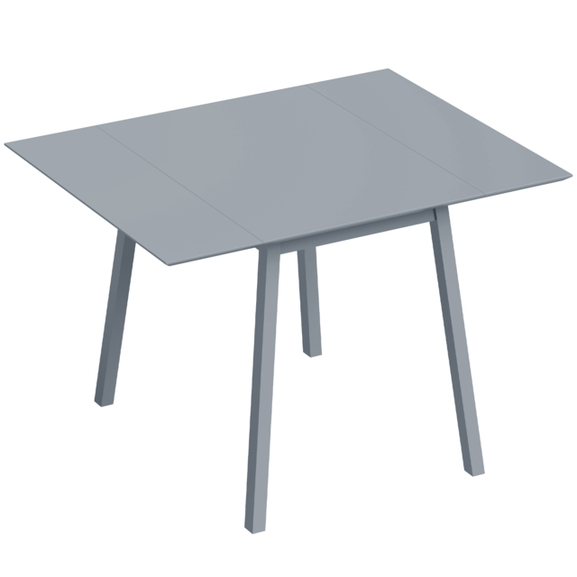 HOMCOM Solid Wood Folding Dining Table, Drop Leaf Table for 2-4 People, Rectangle Kitchen Table - image 1