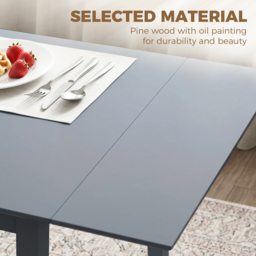 HOMCOM Solid Wood Folding Dining Table, Drop Leaf Table for 2-4 People,  Rectangle Kitchen Table - thumbnail 5