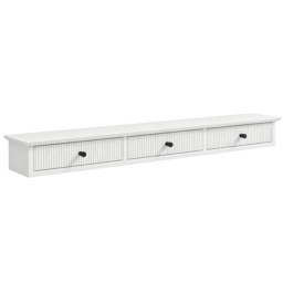 HOMCOM Shelf Wall-Mounted Storage Shelf Shelving Unit MDF 93 x 15 x 10 cm Entryway Kitchen Living Room, White - thumbnail 1