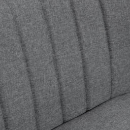 "HOMCOM 46"" Loveseat Sofa Upholstered Small 2 Seater Sofa with Thick Padded Seat and Rubber Wood Legs, Grey" - thumbnail 9