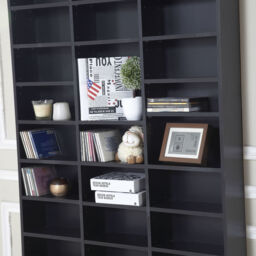 HOMCOM CD / DVD Storage Shelf Storage Unit for 1116 CDs Height-Adjustable Compartments 102 x 24 x 195 cm Black - thumbnail 9