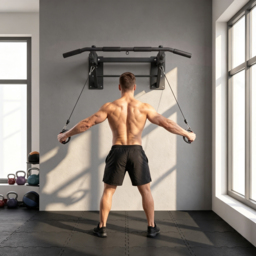 SPORTNOW Pull Up Bar Wall Mounted Chin Up Bar with Folding Design, 3 Hooks for Resistance Bands, Supports up to 120 kg, Black - thumbnail 9