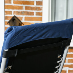 Outsunny 2 Piece Sun Lounger, Reclining Zero Gravity Sun Loungers with Cushions for Outdoor Patio, Blue - Aosom UK - thumbnail 9