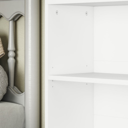 HOMCOM Six Shelf Bookcase - White - thumbnail 7