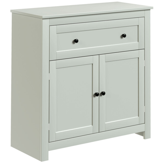 HOMCOM Sideboard Storage Cabinet, Modern Kitchen Cupboard with Adjustable Shelf, Drawer and Double Doors, Green - image 1