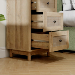 HOMCOM 40 cm Drawer Chest of Drawers with 3 Drawer - Oak - thumbnail 9