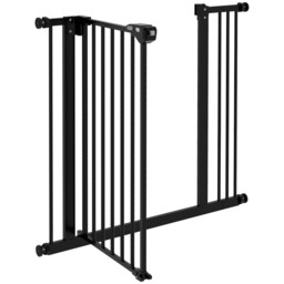 PawHut Metal 74-87cm Wide Adjustable Dog Gate Black - Aosom UK - thumbnail 8