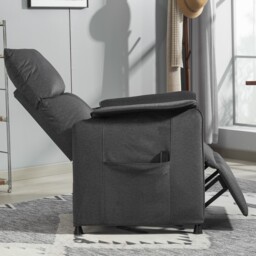 HOMCOM Power Recliner Chair, Reclining Chair with Remote, Pocket Springs, Silent Motor and Side Pockets, Black - thumbnail 9