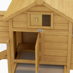 Pawhut Chicken Coop Hen Cage Small Animal Hutch Nesting Box w/Outdoor Run 150.5 x 54 x 87 cm - thumbnail 8