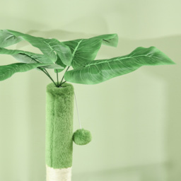 PawHut 142cm Cat Tree Tower, with Scratching Post, Hammock, Toy Ball, Platforms - Green - thumbnail 7