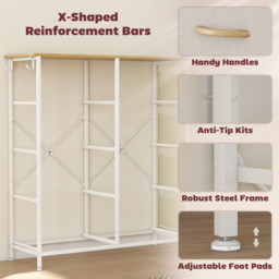 HOMCOM Chest of Eight Fabric Drawers - Beige - thumbnail 7