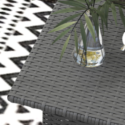 Outsunny Rattan Side Table, Outdoor Coffee Table with Plastic Board Under the Full Woven Table Top for Patio, Garden, Balcony, Grey - thumbnail 9