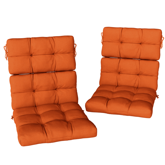 Outsunny Set of Two Padded Outdoor Seat Cushions - Orange - image 1