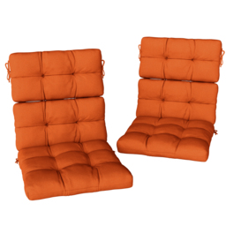 Outsunny Set of Two Padded Outdoor Seat Cushions - Orange - thumbnail 1