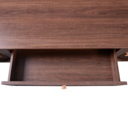 Natural Walnut Modern TV Stand with Rattan Drawers and Solid Wood Legs, Solid Wood Doors and Storage Solution, 170x39.5x46 cm, Natural - Aosom.UK - thumbnail 7