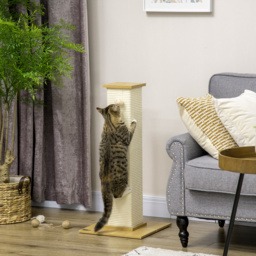 PawHut Tall Cat Scratching Post, 80cm Sisal Rope Climbing Tree with Play Ball, Durable Pet Activity Centre - Aosom UK - thumbnail 2
